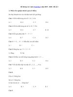 Tải Đề thi học kì 1 môn Toán lớp 1 năm 2019 - 2020 - Đề 2 - Đề kiểm tra học kì 1 môn Toán lớp 1 có đáp án