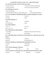 BÀI TẬP ÔN TẬP LẦN 3, MÔN CÔNG NGHỆ KHỐI 6,7 - Trường THCS Nguyễn Thị Định