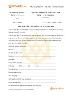 Tải Mẫu hợp đồng làm việc không xác định thời hạn - HoaTieu.vn