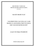 (Luận văn thạc sĩ) giải pháp nâng cao năng lực cạnh tranh của ngân hàng thương mại cổ phần xây dựng việt nam chi nhánh sài gòn 