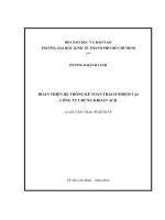 (Luận văn thạc sĩ) hoàn thiện hệ thống kế toán trách nhiệm tại công ty chứng khoán ACB 