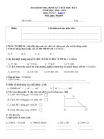Tải 110 Đề thi học kì 1 môn Toán lớp 4 năm 2020 Tải nhiều - Đề thi Toán lớp 4 học kỳ 1 có đáp án