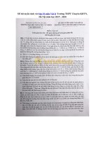 Tải Đề thi tuyển sinh vào lớp 10 môn Vật lý Trường THPT Chuyên KHTN, Hà Nội năm học 2019 - 2020 - Đề thi tuyển sinh vào lớp 10 môn Lý năm 2019