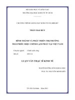 (Luận văn thạc sĩ) hình thành và phát triển thị trường trái phiếu hiệu chỉnh lạm phát tại việt nam 