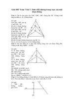 Tải Giải bài tập SBT Toán 7 bài 7: Tính chất đường trung trực của một đoạn thẳng - Giải bài tập môn Toán Hình học lớp 7