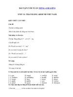 Tải Bài tập cuối tuần 24 môn Tiếng Anh lớp 8 Unit 11 Traveling Around Viet Nam - Ôn tập Tiếng Anh lớp 8 có đáp án
