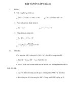 bài tập ôn lớp 8 lần 4