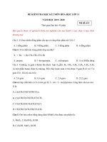 Tải Đề thi Hóa học kì 2 lớp 11 năm 2020 - Đề số 4 - Trắc nghiệm hóa 11 học kì 2 có đáp án