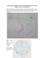 Tải Tập bản đồ Địa lý lớp 6 bài 4: Phương hướng trên bản đồ - Kinh độ, vĩ độ và tọa độ địa lí - Giải Tập bản đồ Địa lý lớp 6