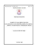 luận án tiến sĩ nghiên cứu đặc điểm lâm sàng, cận lâm sàng và giá trị tiên lượng của chúng trong u tế bào mầm ác tính buồng trứng 