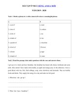 05 - Ôn tập tiếng Anh lớp 6 giữa học kì 2 có đáp án