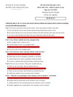 Tải Đề thi thử THPT Quốc gia môn Tiếng Anh năm 2017 THPT Trần Hưng Đạo, TP. Hồ Chí Minh (Lần 2) CÓ ĐÁP ÁN - Đề thi thử đại học môn Anh năm 2017 có đáp án