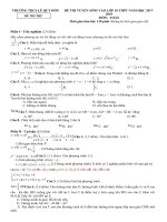 Tải Đề thi thử vào lớp 10 môn Toán trường THCS Lê Quý Đôn năm học 2017 - 2018 - Đề thi thử vào lớp 10 môn Toán có đáp án
