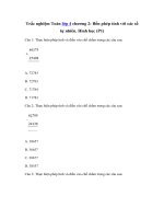 Tải Trắc nghiệm Toán lớp 4 chương 2 - Phần 1 - Bài tập Toán lớp 4 Chương 2 có đáp án