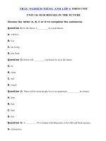 Tải Trắc nghiệm Ngữ pháp tiếng Anh lớp 6 Unit 10 Our Houses In The Future - Bài tập Tiếng Anh 6 mới theo từng Unit có đáp án
