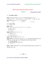 Đề ôn tập số 4 học kỳ 2 và đáp án môn toán lớp 7