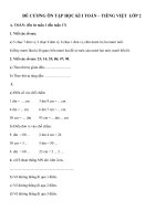 Tải Đề cương ôn tập học kì 1 môn Toán, Tiếng Việt lớp 2 - Tài liệu ôn thi học kì 1 môn Toán, Tiếng Việt lớp 2