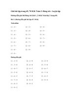 Tải Giải Toán lớp 2 trang 69, 70: Bảng trừ - Luyện tập - Giải bài tập Toán lớp 2