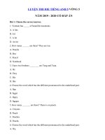 Tải Đề luyện thi Olympic tiếng Anh lớp 5 vòng 5 năm 2019 - 2020 - Đề thi Olympic tiếng Anh vòng 5 lớp 5 có đáp án