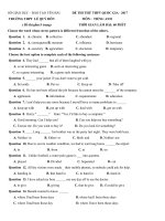 Tải Đề thi thử THPT Quốc gia năm 2017 môn Tiếng Anh có đáp án - Đề 66 - Đề thi thử Đại học môn Tiếng Anh năm 2017 có đáp án