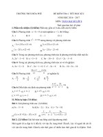 Tải Đề kiểm tra 1 tiết học kì 2 môn Toán đại số lớp 8 trường THCS Hòa Phú, Hà Nội - Đề kiểm tra 1 tiết Toán 8 học kì 2 có đáp án