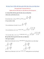 Tải Bài tập Toán 9: Biến đổi đơn giản biểu thức chứa căn (tiếp theo) - Bài tập Toán lớp 9 có lời giải