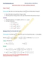 Bài giảng số 2: Giới hạn hàm số dạng không trên không