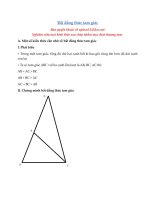 Tải Bài tập Bất đẳng thức tam giác - Giải Toán 7 Hình học chương 3