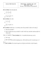 Tải Đề thi khảo sát chất lượng đầu năm môn Toán lớp 7 trường THCS Nhơn Mỹ, Bình Định - Đề thi đầu vào môn Toán lớp 7 có đáp án