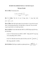 Đề kiểm tra định kì môn toán lớp 11 tháng 11 tại trung tâm EDUFLY