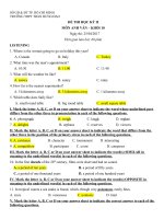 Tải Đề thi học kỳ 2 môn Tiếng Anh lớp 10 trường THPT Trần Hưng Đạo, TP Hồ Chí Minh năm học 2016 - 2017 có đáp án - Đề kiểm tra học kì 2 môn tiếng Anh lớp 10