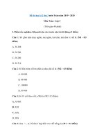 Tải Đề thi học kì 2 lớp 3 môn Toán năm 2019 - 2020 - Đề thi Toán lớp 3 học kỳ 2 có đáp án