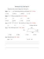 Tải Đề kiểm tra học kì II môn Toán lớp 2 - Đề thi học kì 2 lớp 2 môn Toán