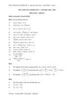 Đề cương ôn thi học kỳ THPT Lê Quý Đôn Lớp 11 học kỳ 1 năm học 2014-2015