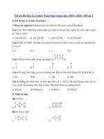 Tải Đề thi học kì 2 môn Toán lớp 4 năm học 2019 - 2020 - Đề số 1 - Đề thi học kì 2 lớp 4 môn Toán
