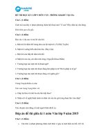 đáp án đề thi giữa kì 1 môn văn lớp 9 năm 2015