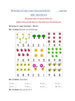 Tải Đề thi học kì 1 lớp 1 môn Toán sách Kết nối tri thức năm học 2020 - 2021 Đề số 2 - Đề thi học kì 1 môn Toán lớp 1 bộ sách Kết nối tri thức với cuộc sống