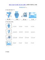 Tải Phiếu bài tập cuối tuần môn Tiếng Anh lớp 2 Tuần 26 - Bài tập ở nhà tiếng Anh lớp 2 có đáp án