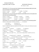 Tải Bộ đề thi thử THPT Quốc gia năm 2016 môn Tiếng Anh - Số 16 - Đề thi thử Đại học môn Tiếng Anh có đáp án