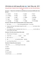 Tải Đề thi khảo sát chất lượng đầu năm lớp 7 môn Tiếng Anh - Đề 5 - Đề kiểm tra môn Tiếng Anh lớp 7 có đáp án