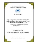 (Luận văn thạc sĩ) giải pháp phát triển sản phẩm phái sinh bất động sản tại việt nam 