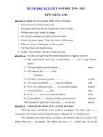 Tải Đề thi học kì 1 tiếng Anh lớp 9 năm 2019 - 2020 - Đề kiểm tra tiếng Anh lớp 9 học kì 1 có đáp án
