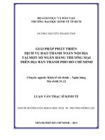 (Luận văn thạc sĩ) giải pháp phát triển dịch vụ bao thanh toán nội địa tại một số ngân hàng thương mại trên địa bàn thành phố hồ chí minh 