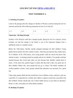 Tải Giải bài tập SGK Tiếng Anh lớp 12 Test Yourself A (Trang 41 - 42 - 43) - Để học tốt Tiếng Anh lớp 12 theo từng Unit