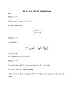 Tải 2 Đề thi thử vào lớp 10 môn Toán có đáp án - Đề thi thử môn Toán vào lớp 10