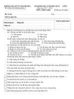 Tải Đề thi học kì 2 môn Khoa học lớp 4 trường Tiểu học Minh Khai, Thanh Hóa năm 2017 - 2018 - Đề kiểm tra cuối học kì 2 lớp 4 môn Khoa học có đáp án