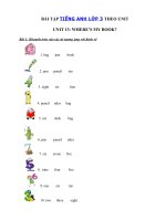 Tải Bài tập tiếng Anh Unit 13 lớp 3 Where's my book? - Ôn tập tiếng Anh lớp 3 theo từng Unit có đáp án