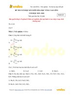 Tải Đề thi Hóa học kì 2 lớp 8 năm 2019 - 2020 - Đề nâng cao số 4 - Luyện đề thi học sinh giỏi, khá Hóa 8 kì 2 có đáp án
