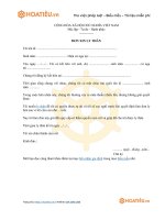 Tải Mẫu đơn xin ly thân mới nhất - HoaTieu.vn