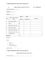 Tải Mẫu bảng đánh giá nhà cung ứng - HoaTieu.vn